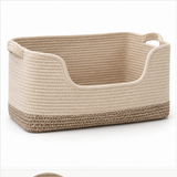 PATLIFF PETS Cotton Rope Toy Basket
