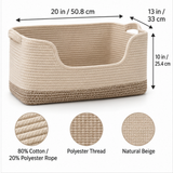 PATLIFF PETS Cotton Rope Toy Basket